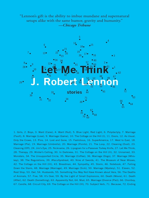 Title details for Let Me Think by J. Robert Lennon - Wait list